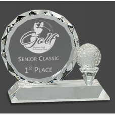 CRY161  Golf Crystal Award